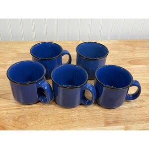 Marlboro Unlimited Blue Speckled Camp Mug Set of 5 Dishwasher Microwave Safe
